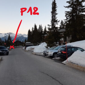 Vue des deux côtés de la rue du jardin Alpin